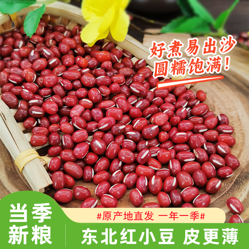 东北红豆农家自产24年新豆红小豆易出沙五谷杂粮赤小豆小红豆粗粮