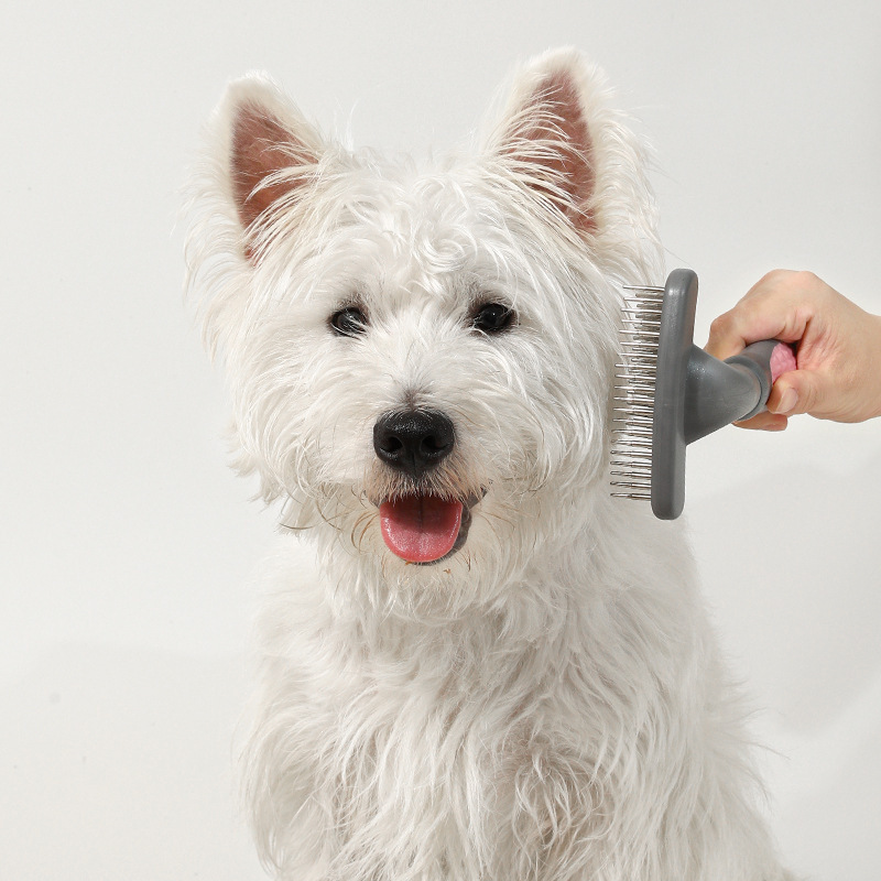 Peine de nudo abierto para mascotas de nuevo estilo Peine de depilación para perros y gatos Peine de rastrillo de uñas Productos para mascotas Peine de pelo de nudo abierto