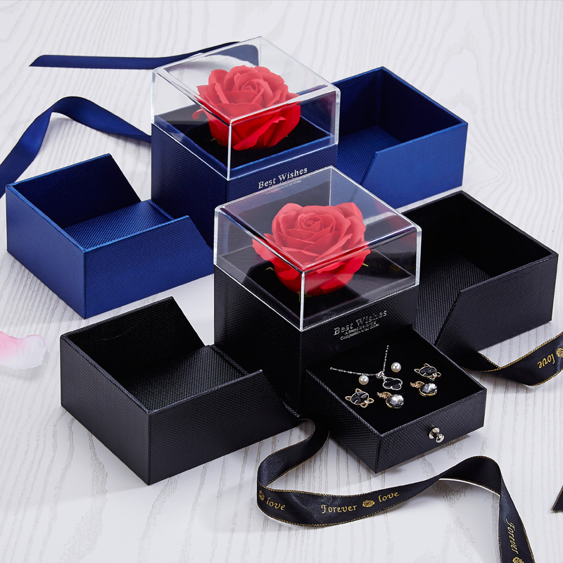 Immortal rose flower box creative double...