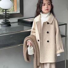 女童2026秋冬款双面呢大衣韩版高档童装洋气冬季儿童毛呢外套