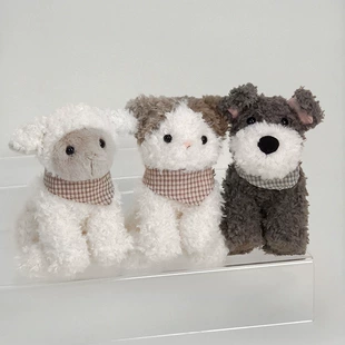 Плюшевые овечка и щенок мини-игрушки