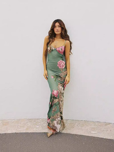 Сексуальное приталенное дизайнерское платье, европейский стиль