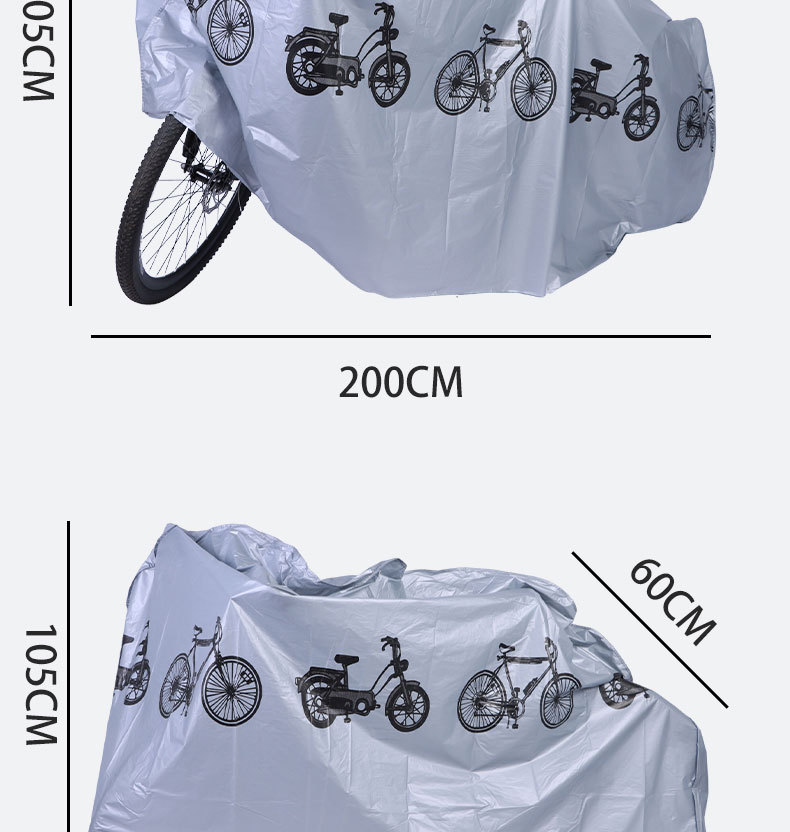 Motorcycle Cover PEVA Bicycle Cover Electric Motorcycle Rain Dustproof Cover