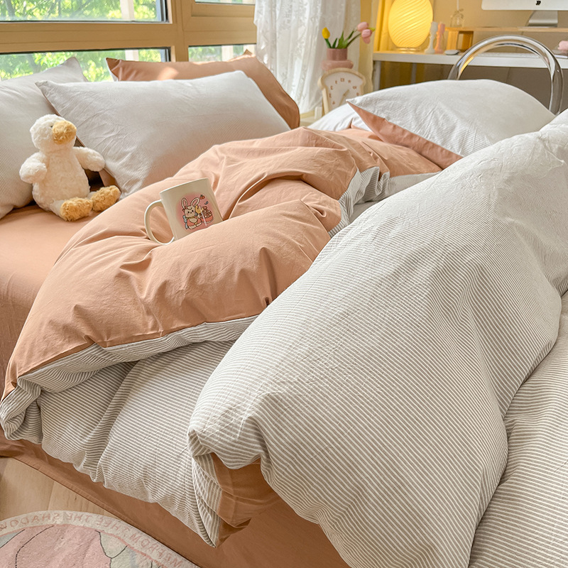 100% cubierta de edredón de algodón cubierta de edredón de dormitorio de estudiantes 150 * 200 cubierta de edredón