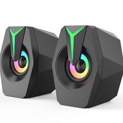 新しいrgbまぶしいライトのスピーカーのデスクトップの家庭用コンピュータのノートパソコンのマルチメディアの有線usbサブウーファの音響