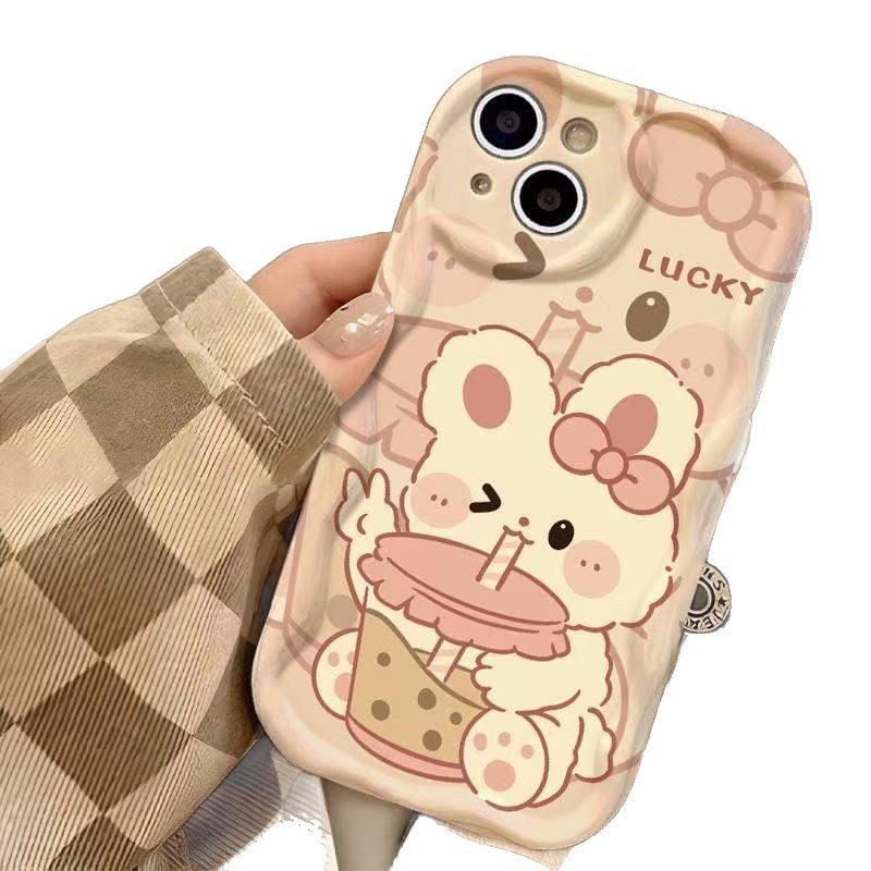 Conejito lindo para iphone16pro funda para teléfono móvil Apple 15pro/14 dibujos animados 13promax nuevo 12x