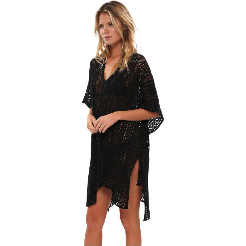 Европейское и американское пляжное платье-бикини с вырезами, защищающее от воздействия солнца и предотвращающее обнаженность, популярное на Amazon платье для отдыха и защиты от солнца.