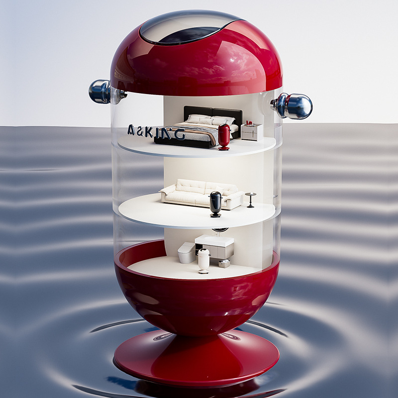 Venta directa de fábrica Bote de basura con tapa batida, cubo doble, sala de estar, dormitorio, cocina, cubo sanitario, rueda de gran capacidad de alto valor