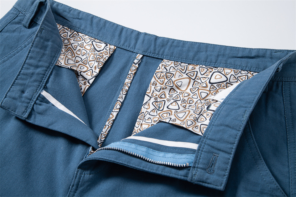 Pantaloncini uomo estivi in cotone taglio dritto casual_voghion.com