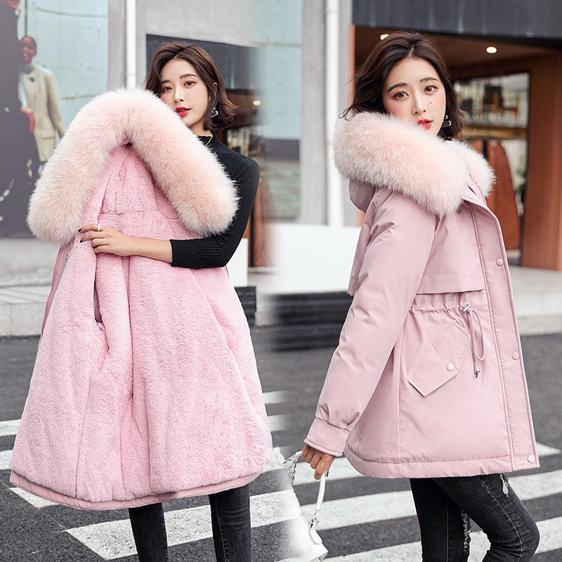 Pike wear mujer de longitud media 2024 invierno nueva moda acolchada de algodón cálida gruesa chaqueta de algodón casual de mujer image 12