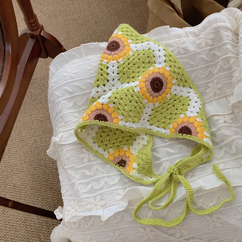 Dulce ins toallas triangulares francesas vino retro rojo cóncavo forma de toallas triangulares japonesas hechas a mano toallas de gancho