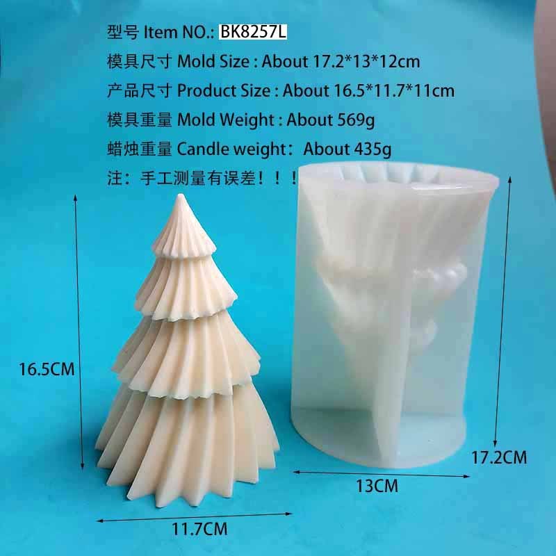 3d松折り紙紋形ろうそくシリコン金型diy幾何学回転香薫クリスマスツリー金型bk8257|undefined