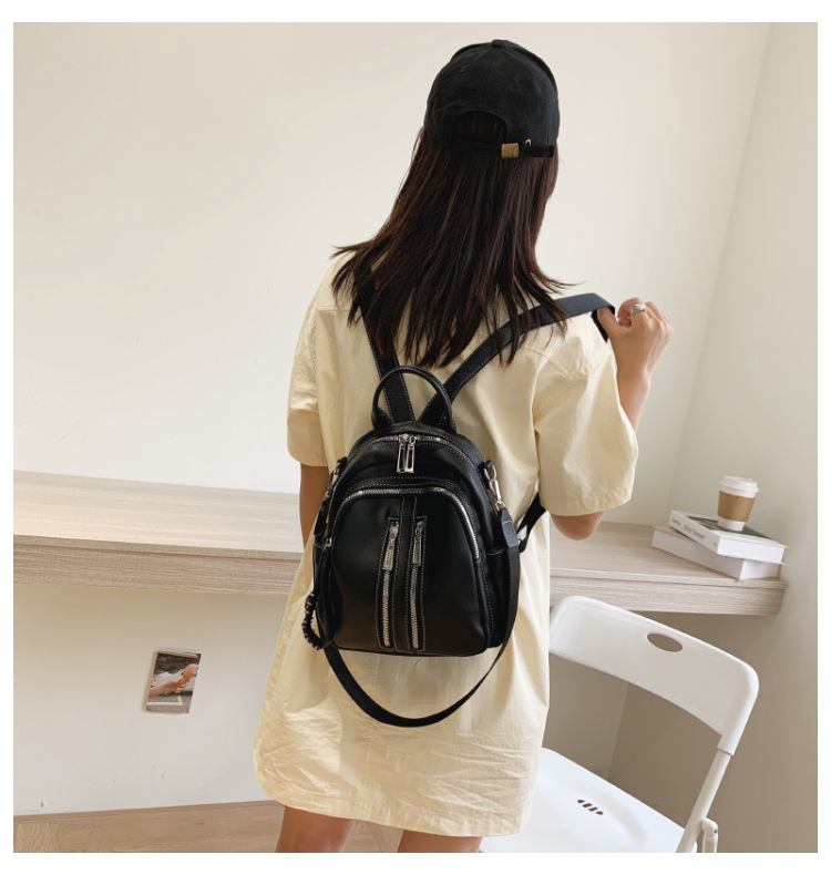 Nihaojewelry Großhandel Neue Trendige Mode Aus Weichem Leder Messenger Dual-use-rucksack display picture 2