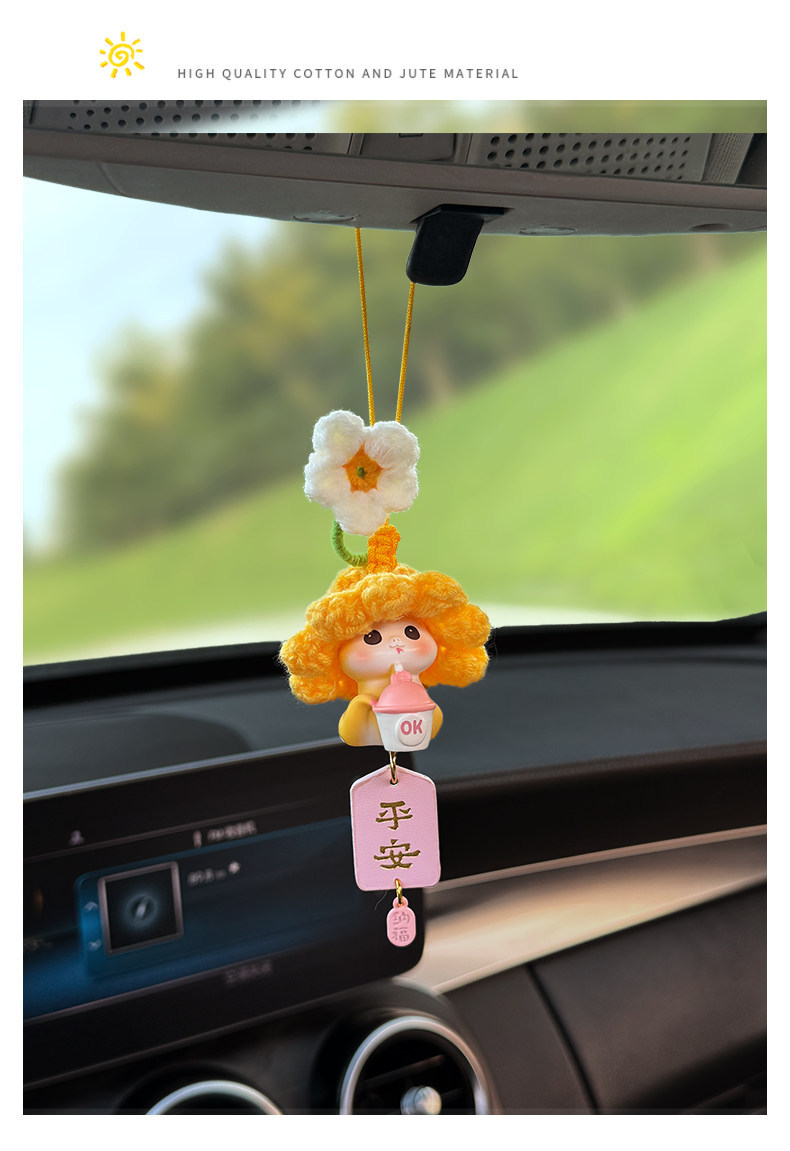 Twelve Zodiac Car Hanging Ornaments, Car Rearview Mirror Decorations, Car Pendants, Interior Hanging Decorations, New Car Gifts
