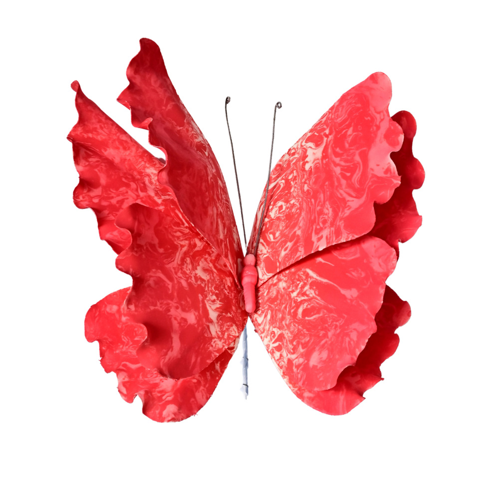 Patrón de color de boda Mariposa Decoración de la sala de bodas PE tridimensional Adornos de guía de carretera de seda Boda de la mañana Artículos de decoración Daquan