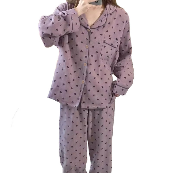 purple cute demi-season autumn pijama