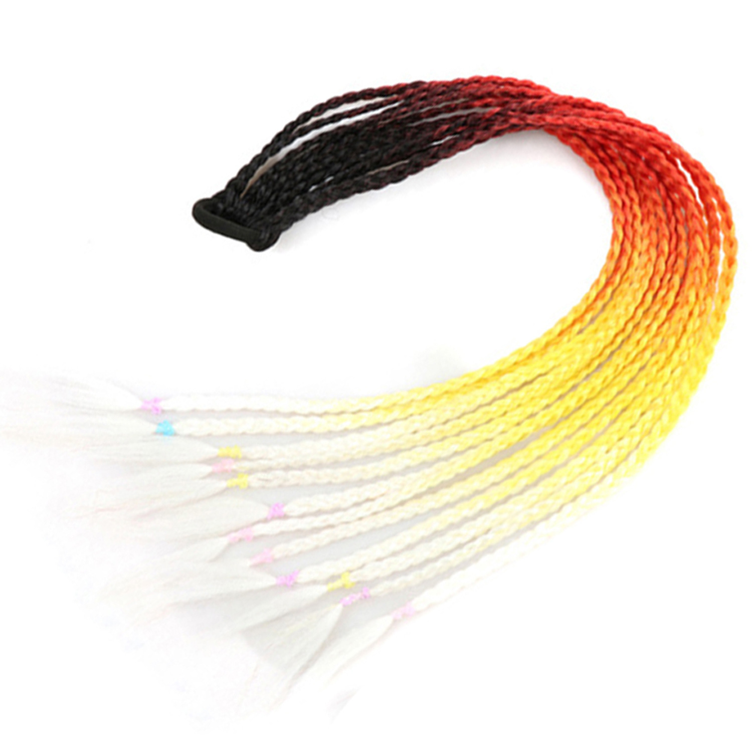 Inventario al por mayor colorido trenzas de tres hebras africanas trenzas sucias trenzas de caballo recogidas en stock Inventario