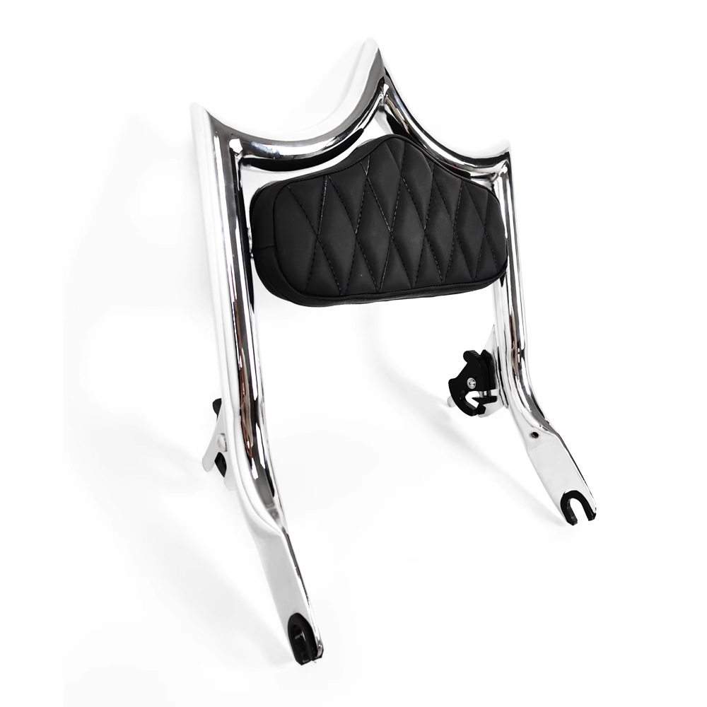 Harley Street Road Dual Light Glide Avenue Glide Cvo Road King Modified Quick Release Crown Tip Bow Rear Backrest