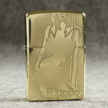 ZIPPO之宝防风煤油打火机204B黄铜三面蚀刻比基尼性感美女限量