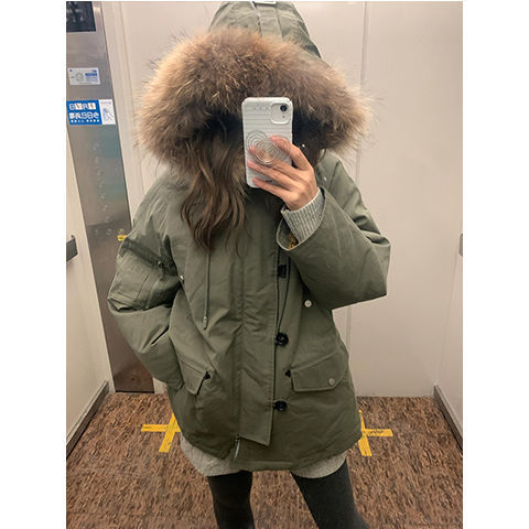Army Green Parka Cotton Jacket for Women 2025 New Style Fleece-Lined and Thickeneded Super Nice Cotton Jacket