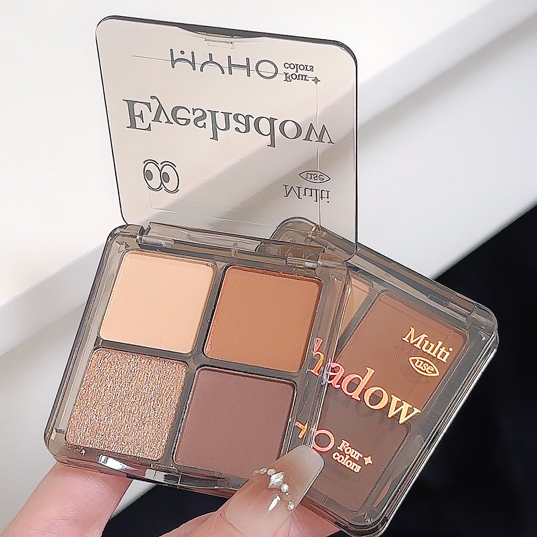 MYHO Daydream Four-color Eyeshadow Palette: Pink, smoky, earth tones, student daily light makeup, matte, pearlescent, sequined makeup undefined
