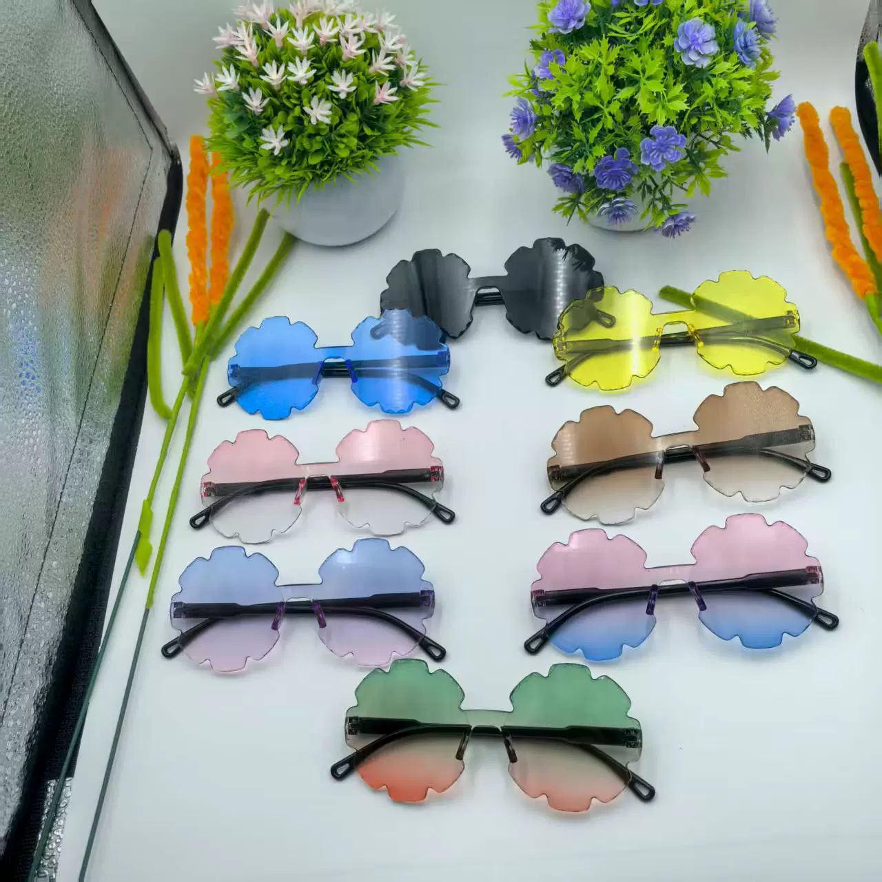 花朵墨镜派对装饰眼镜儿童自拍拍照装饰道具儿童墨镜眼镜新款