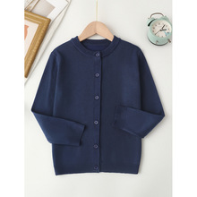 E 41013 Solid color kids knit cardigan ��ɫ��ͯ��֯����