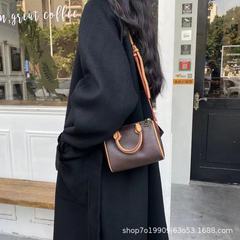 实物图带标nano单肩斜跨老花女包Speedy手提枕头包原单MB芯片全钢