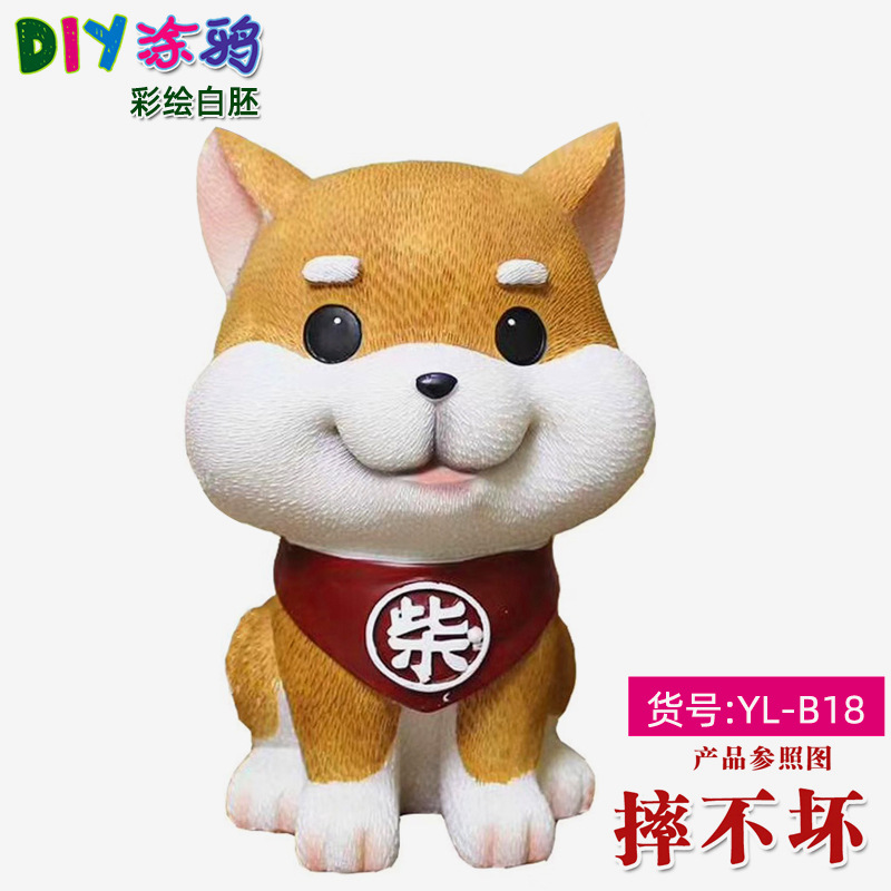 Gran vinilo yeso muñeca embrión blanco al por mayor puntada alcancía gran puntada artesanal DIY colorear blanco