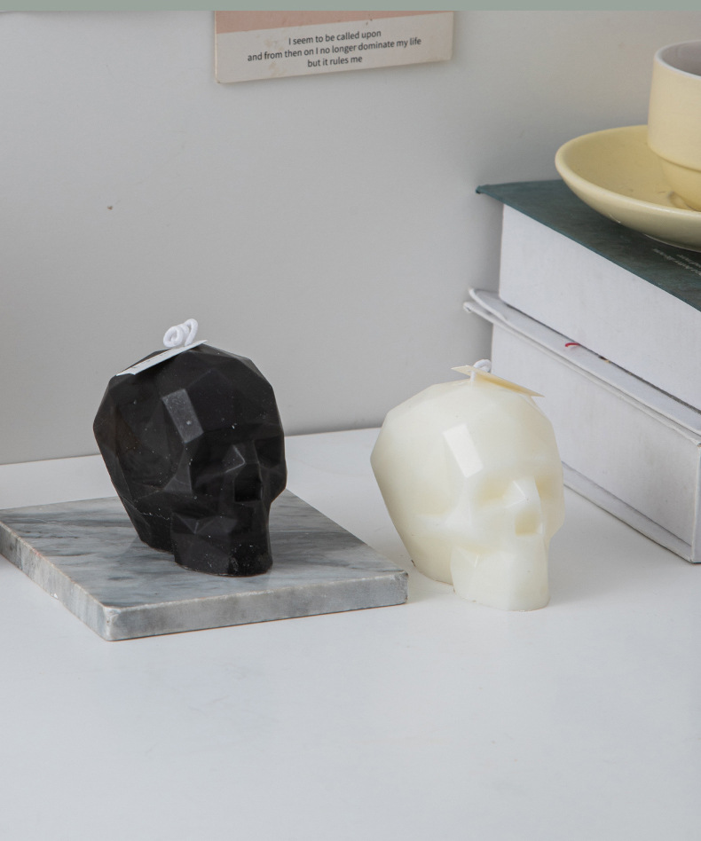 万圣节几何骷髅头香薰蜡烛ins创意家居摆饰套装万圣跨境蜡节日礼详情3