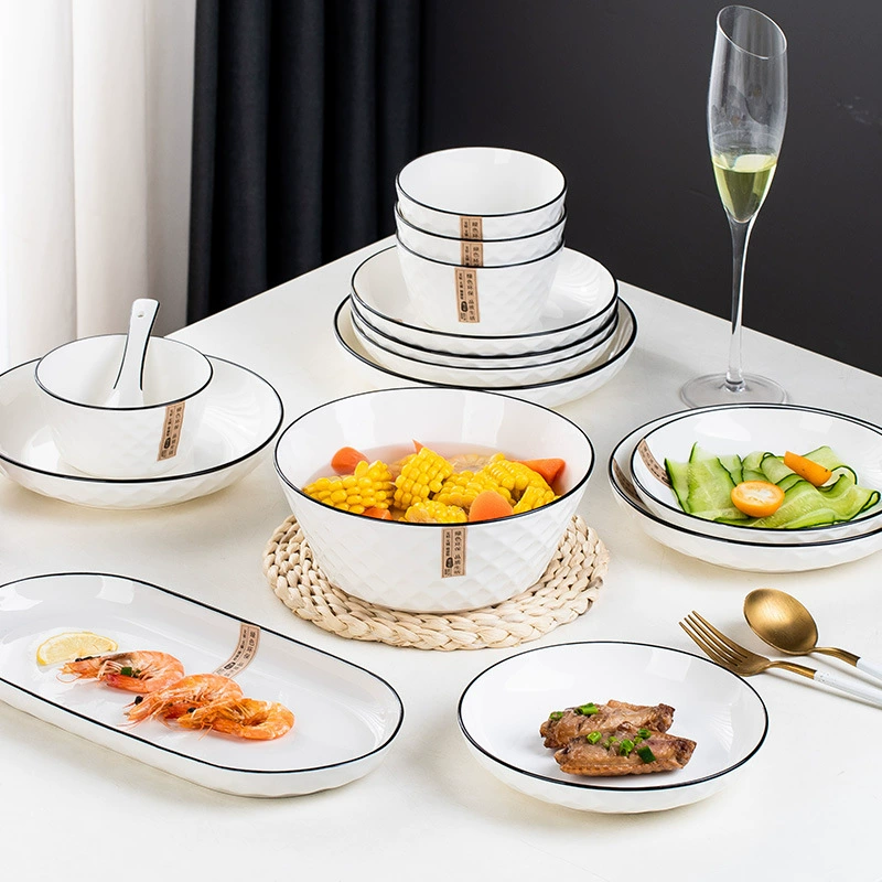 Ceramic tableware, Japanese diamond set