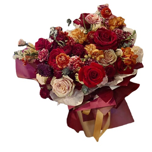 Flower Shop Bouquet Material Wholesale Double-Sided Color Waterproof Elegant Paper Women's Day DIY Floral Ins Bouquet Wrapping Paper