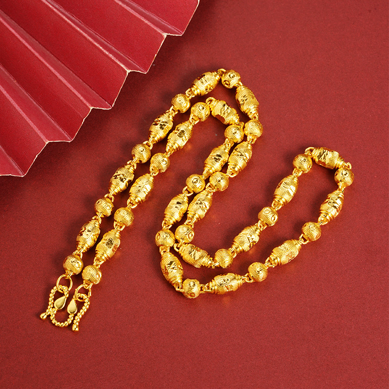 Shajin tibetana Buda perlas Fu Zi collar de perlas hombre estilo nacional retro temperamento versátil lujo ligero no desvanecerse accesorios Yiwu