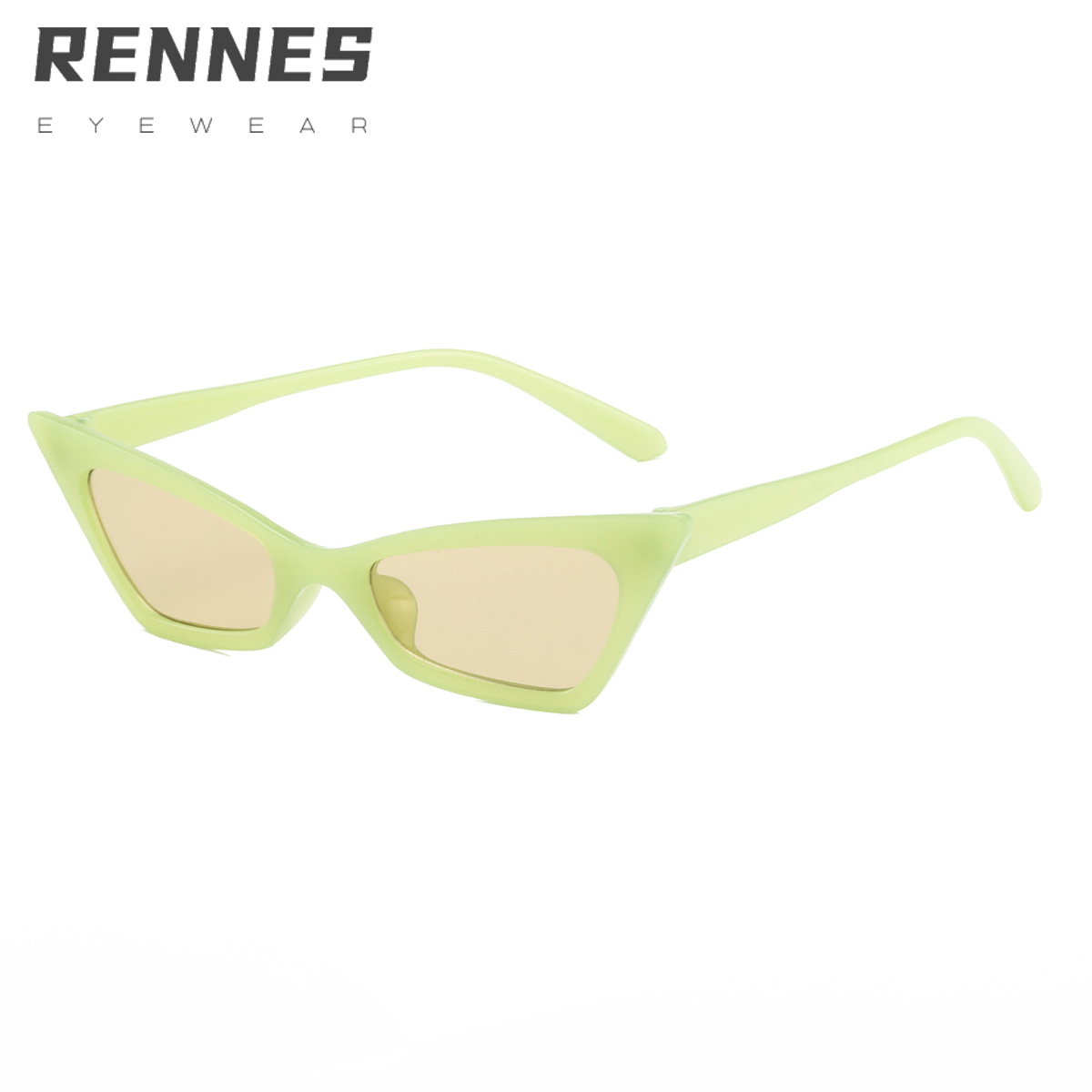 2022 nueva moda europea y americana Ojo de gato pequeño marco gafas de sol ins jalea color gafas de sol personalizadas calle tiro gafas decorativas