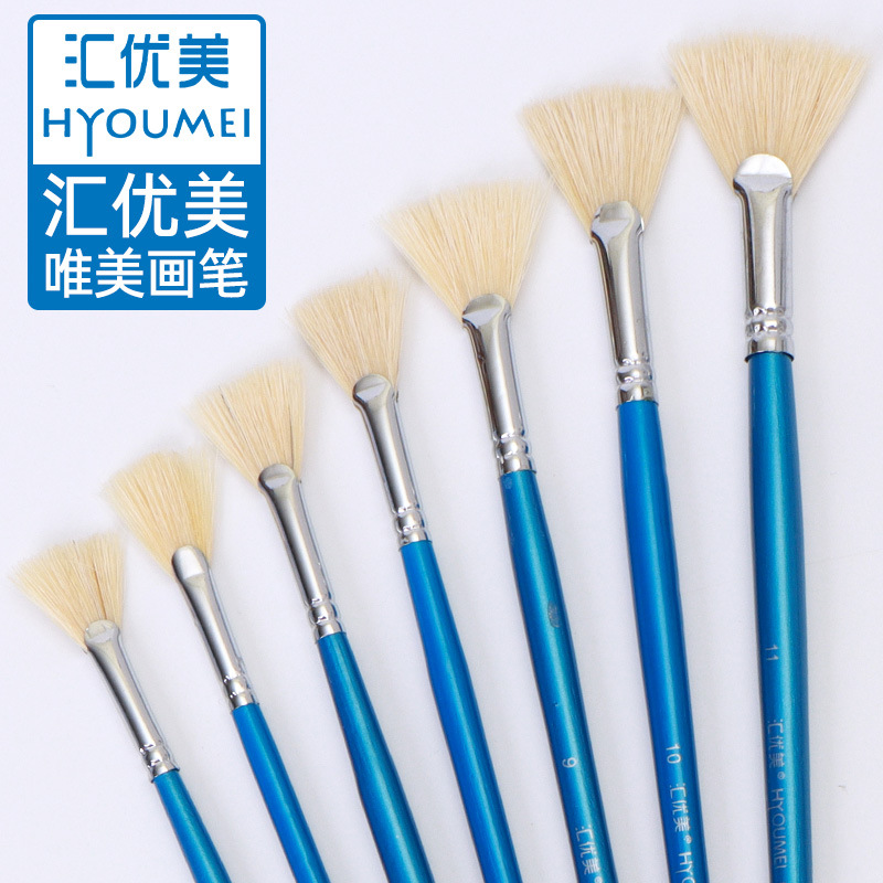 Huiyoumei Pincel Pintura al óleo Acrílico Gouache Pigmento de acuarela Lobo Hao Pincel de lana Tratamiento preferencial Pincel Montmart