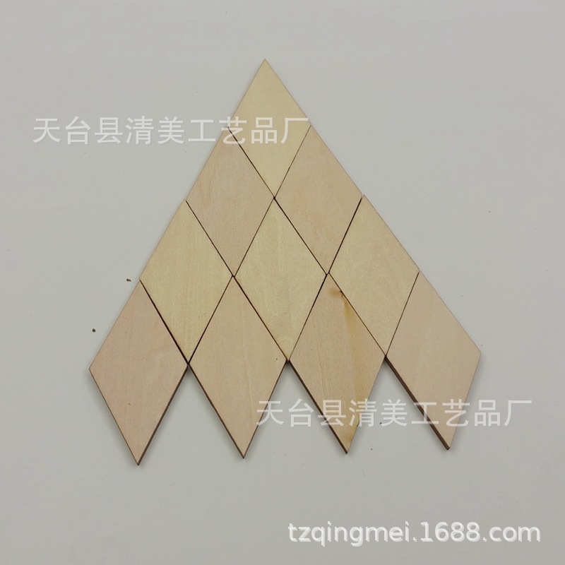 20mm-100mm registro fichas de madera en forma de diamante tablas de madera de bricolaje