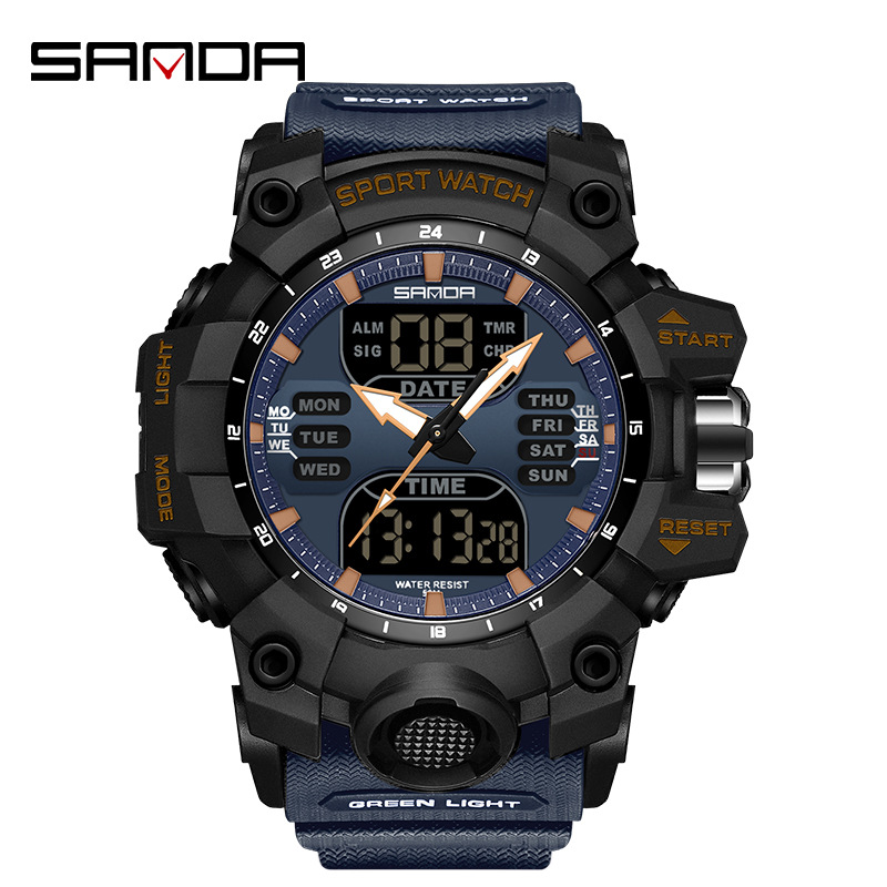 6126 [men's style] black and blue