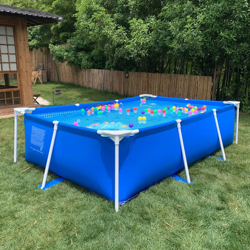 INTEX rectangular bracket swimming pool adult family swimming pool large outdoor children's swimming pool inflatable pool
