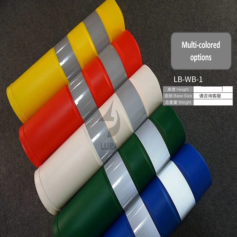 Varios tipos de pilares reflectantes de acero inoxidable, columnas de advertencia de barricadas, resistencia a la presión de la pu, columnas anticolisión de tráfico de alto rebote al por mayor