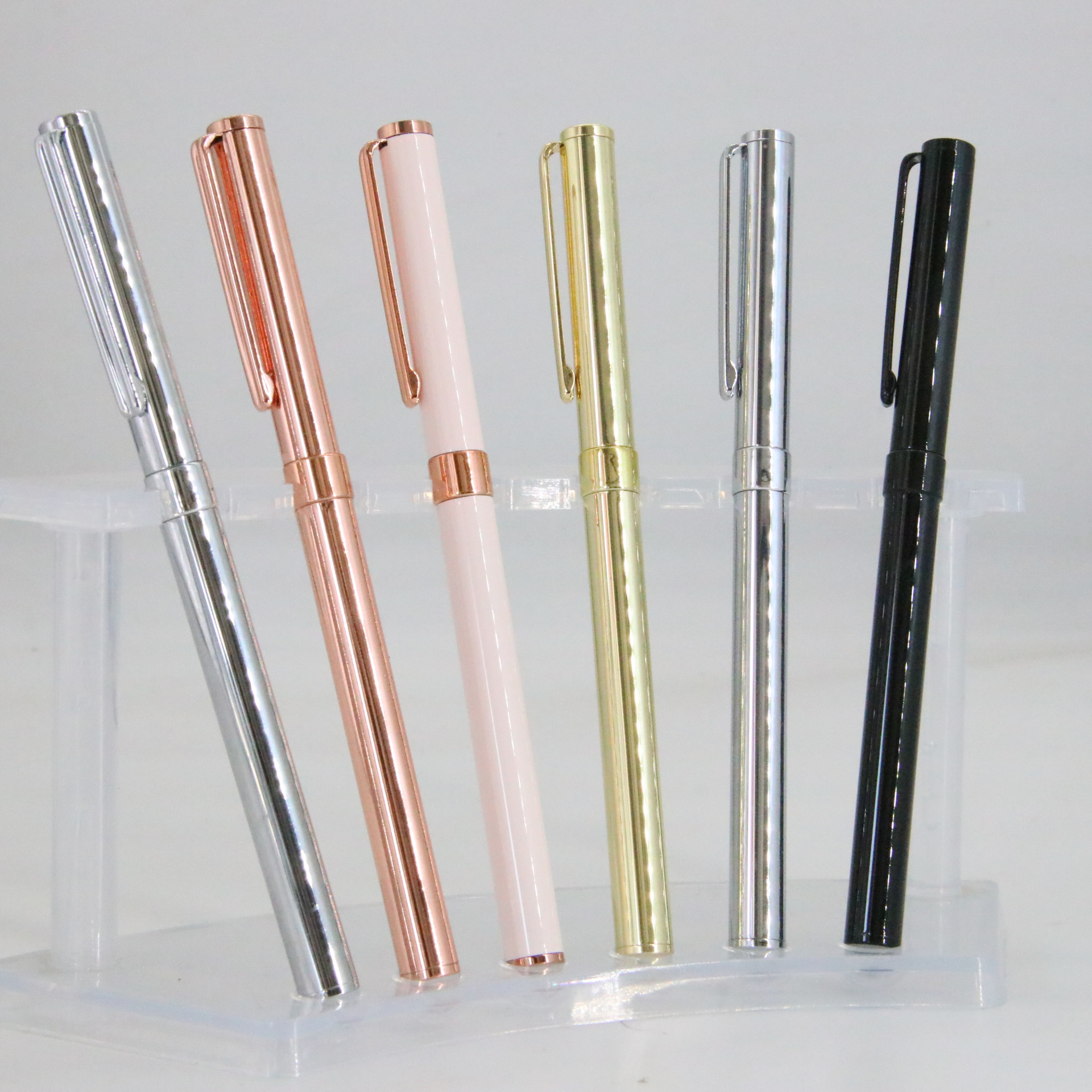 De metal de alto aspecto bolígrafo Bullet recarga oficina de negocios firma pluma