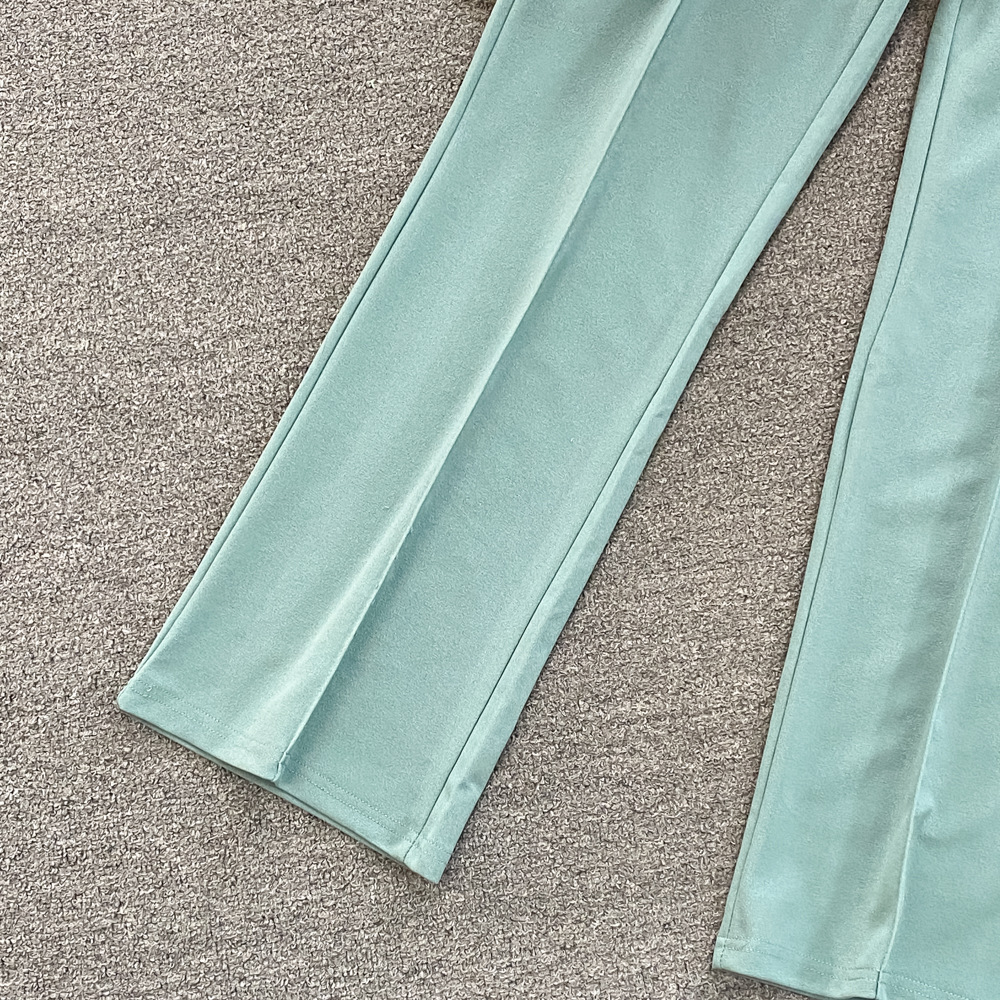 Dametøj Modejakkesæt kvinders højtaljede blyantbukser professionelle nipunktsbukser tredelt camisole løs jakkesæt jakke forår_voghion.com
