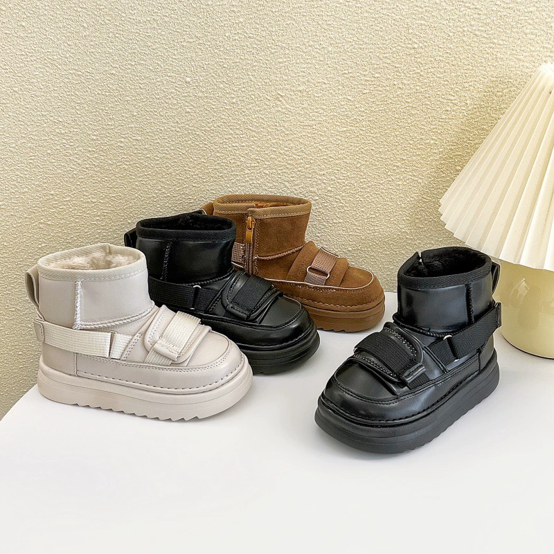 Детские снегоступы 2024 зимние новые мужские ботинки большие хлопковые ботинки утолщенные мальчики бархатные ботинки для девочек ботинки детские