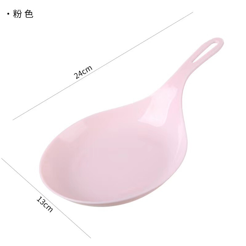 韩国网红Boki吃播同款大勺子韩式手持碟有柄盘手拿接菜盘子手持盘|undefined