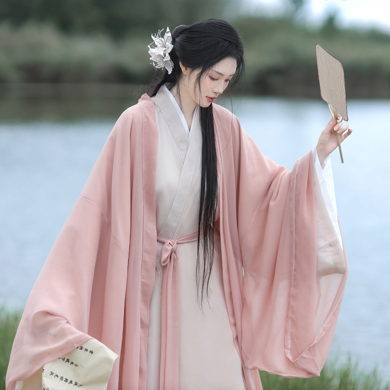 Hanfu female super fairy a set of ancient elegant full set of big sleeve shirt straight Wei Jin wind southern and northern dynasties two-piece suit