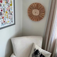 INS Nordic Weaving Cartoon Small Lion Tiger scarecrow grass craft home wall hanging wall decoration prop