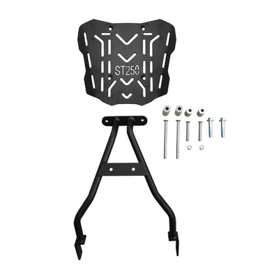Tail Rack Silencer Guard – Motorcycle bumper - carbon-steel-plate-tail-frame-reinforced-support-rod-black