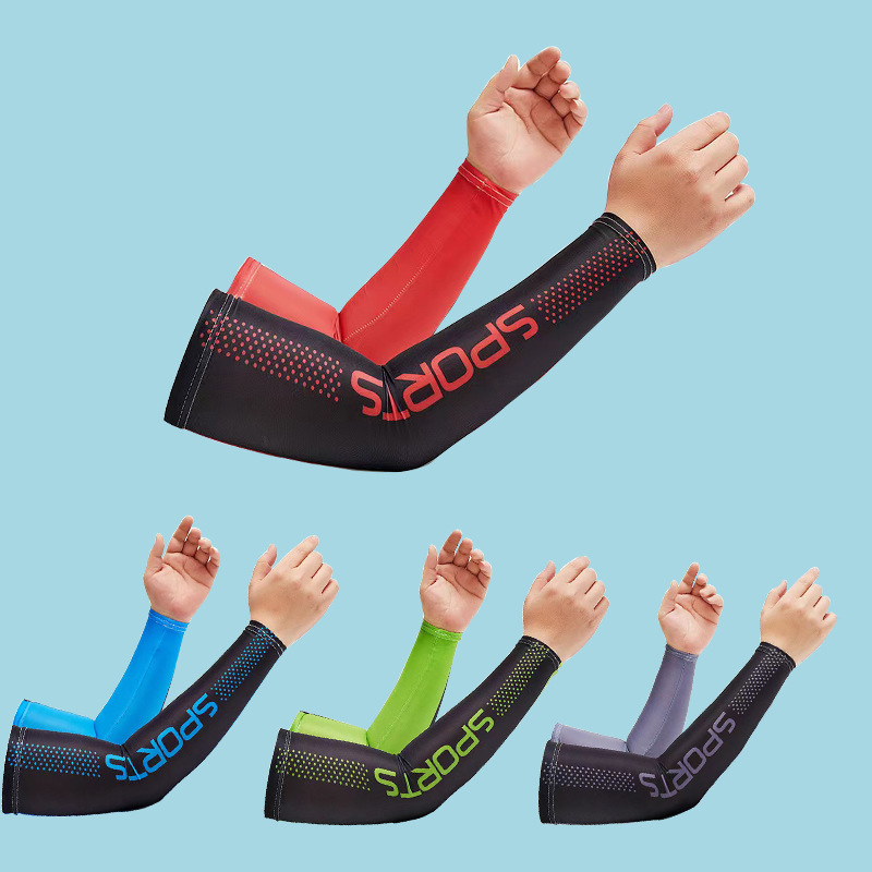 Protección solar manga de hielo para hombres y mujeres manga fresca verano multicolor conducción de seda de hielo manga de protección del brazo máscara de protección uv