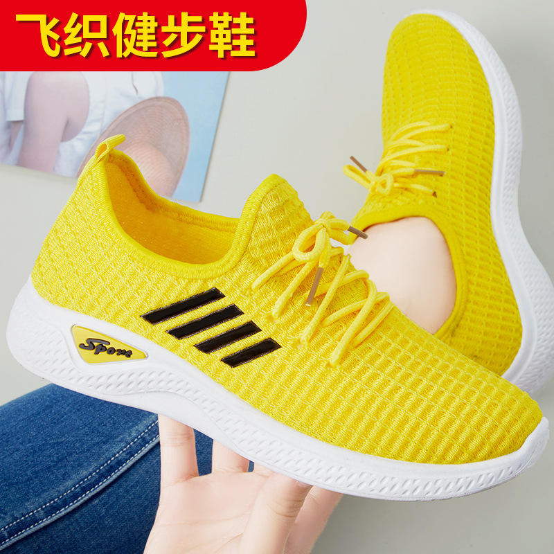 Flying woven sports shoes 2021 summer wh...