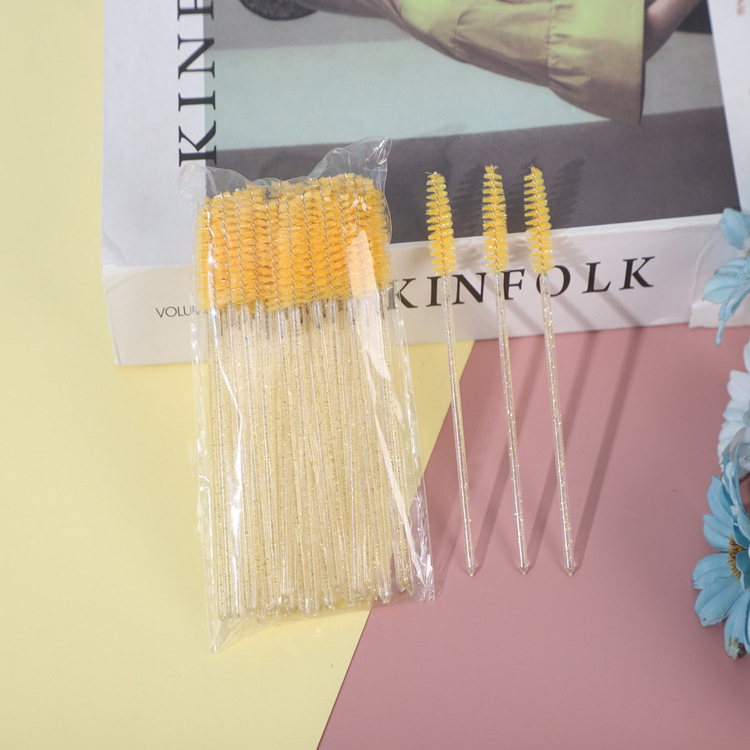 Nuevo cepillo de pestañas de cristal cepillo de cejas de pestañas espiral cepillo de cejas multicolor mini peine maquillaje maquillaje belleza