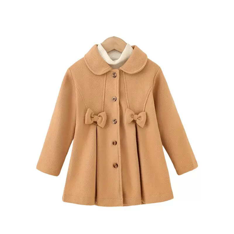 女童风衣外套女洋气中大童小香风中长款英伦风韩版潮加厚冬季2025